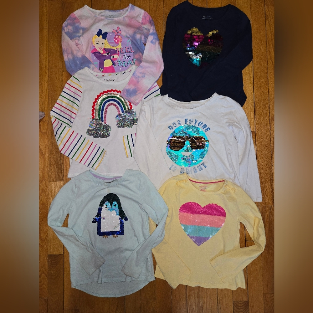 Colorful Sequin Long Sleeve Shirts